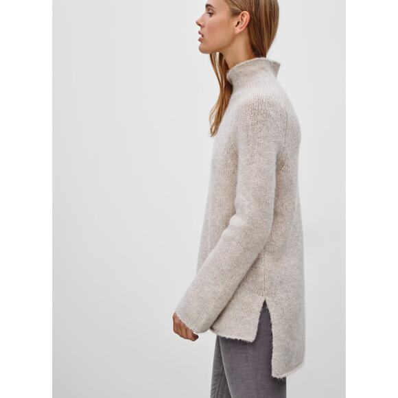 Aritzia Golden TNA Oatmeal mock neck oversized sweater - Picture 9 of 9